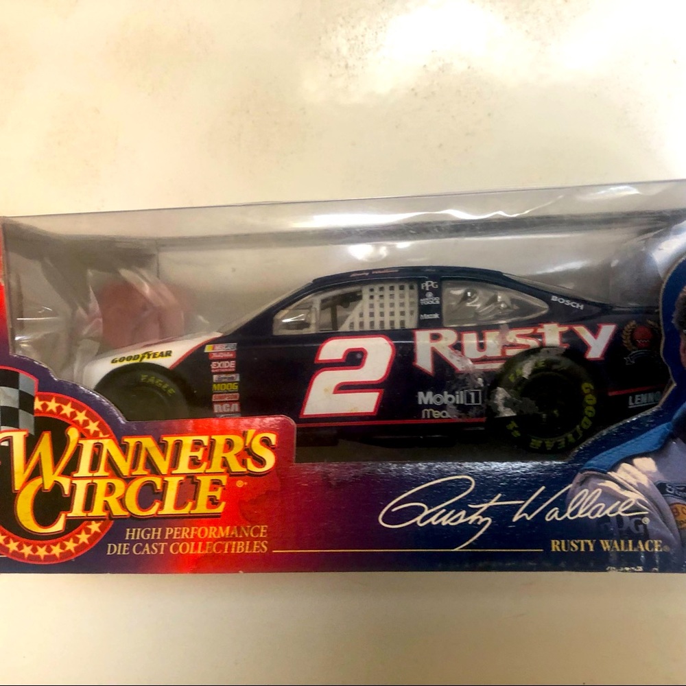 NIB 1998 Winners Circle NASCAR #2 Ford Taurus DieCast Rusty Wallace Penske 1:24